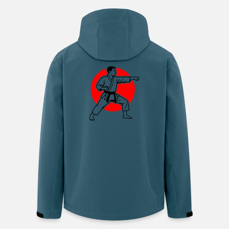 Karate Oi-Zuki - Recycelte Männer Softshell-Jacke von Stanley/Stella - Dunkles Petrol