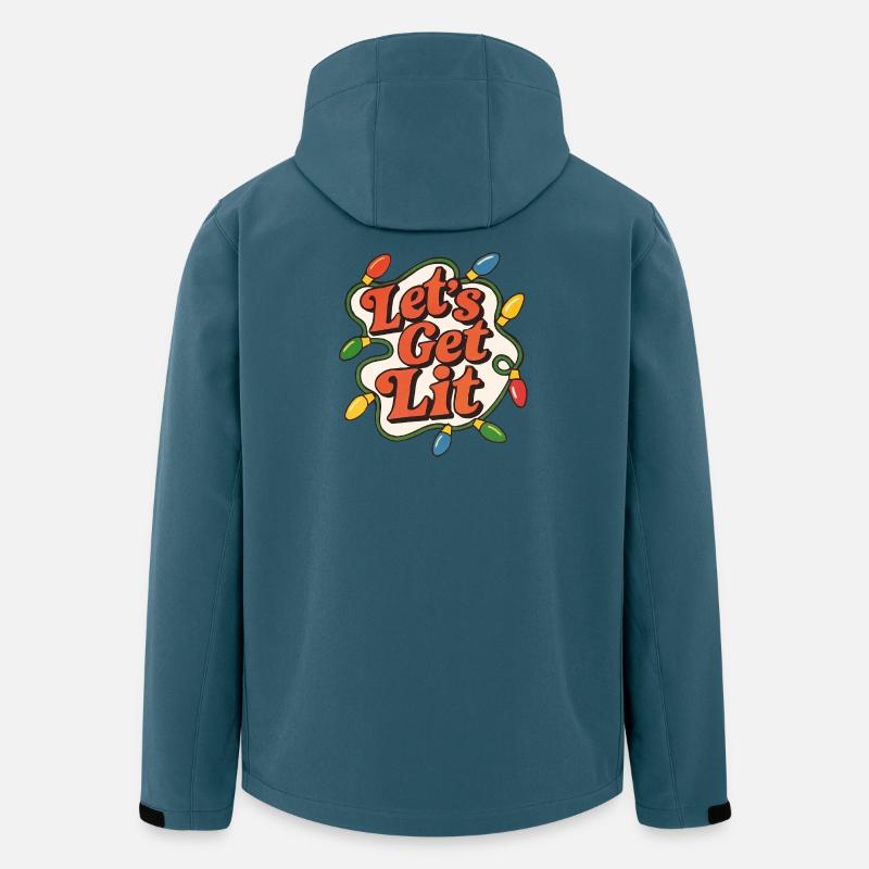 Festive Christmas Lights Let's get Lit - Men’s Recycled Softshell Jacket by Stanley/Stella - stargazer