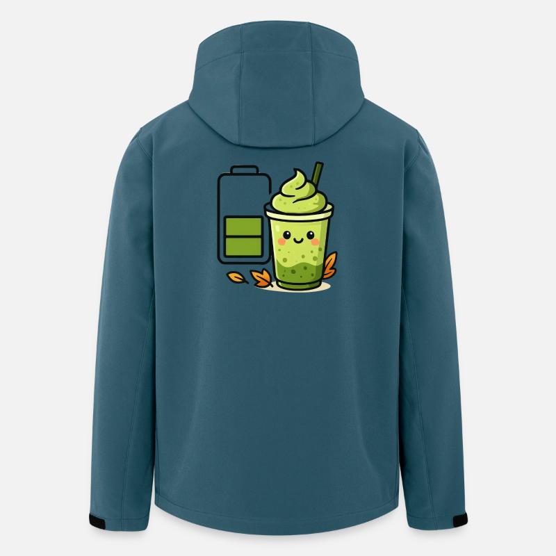 Matcha iced Latte Battery loading - Men’s Recycled Softshell Jacket by Stanley/Stella - stargazer