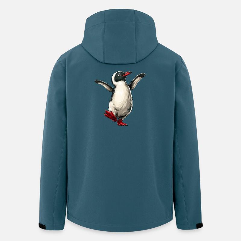 fröhlicher Pinguin :) - Recycelte Männer Softshell-Jacke von Stanley/Stella - Dunkles Petrol