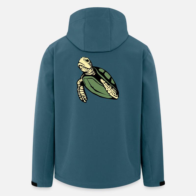 Tortue Tortues - Veste softshell homme en polyester recyclé Stanley/Stella - bleu pétrole foncé