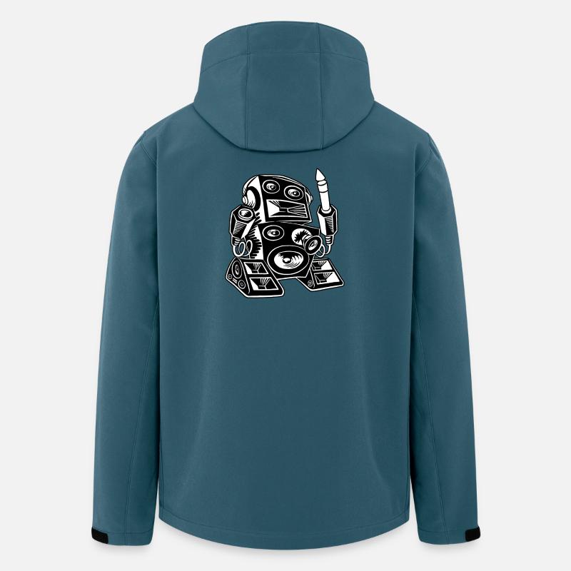 Techno-Robot - Recycelte Männer Softshell-Jacke von Stanley/Stella - Dunkles Petrol