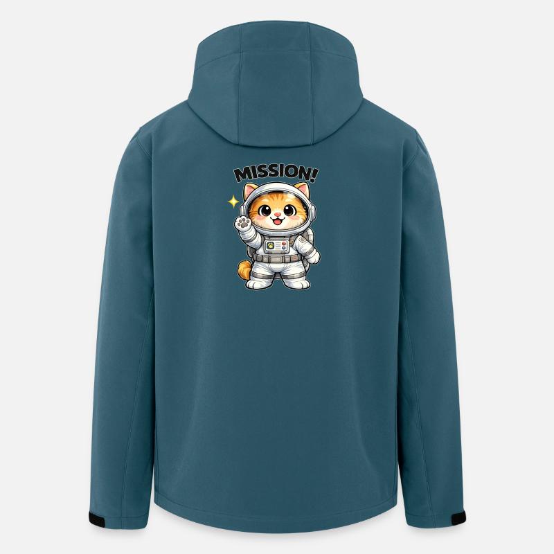 Mission Katzenastronaut - Recycelte Männer Softshell-Jacke von Stanley/Stella - Dunkles Petrol