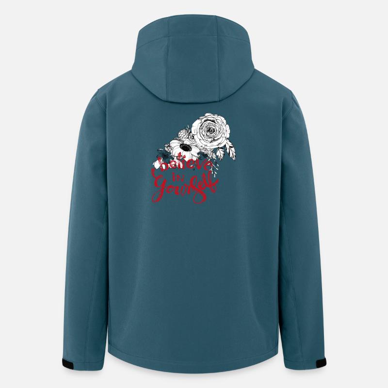 Glaube an dich selbst  - Recycelte Männer Softshell-Jacke von Stanley/Stella - Dunkles Petrol