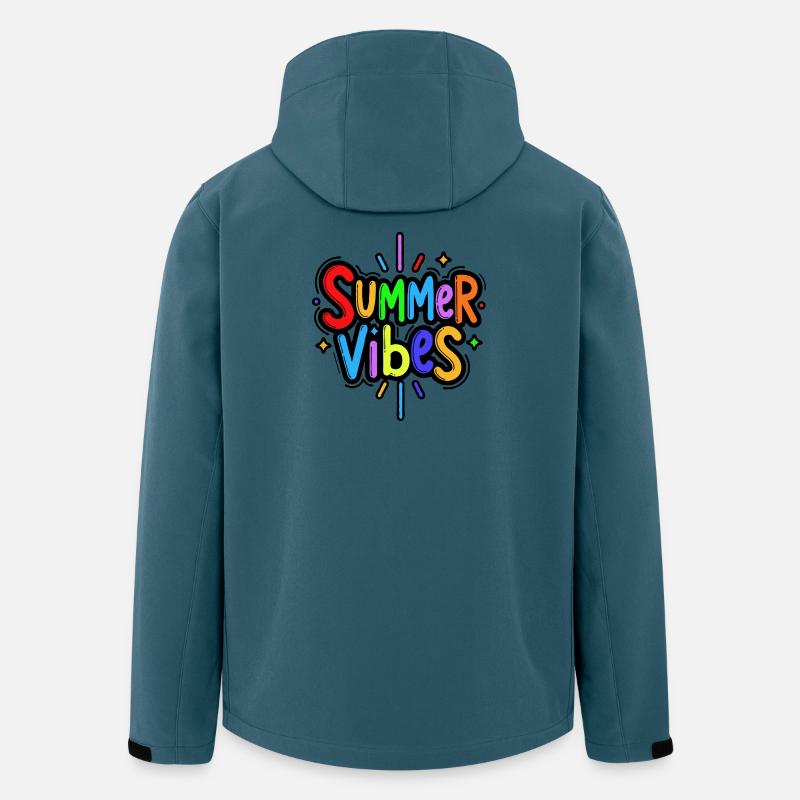Summer Vibes Rainbow - Recycelte Männer Softshell-Jacke von Stanley/Stella - Dunkles Petrol