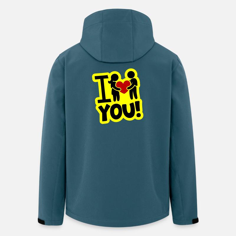 Ich Liebe Dich Liebesbeweis - Recycelte Männer Softshell-Jacke von Stanley/Stella - Dunkles Petrol