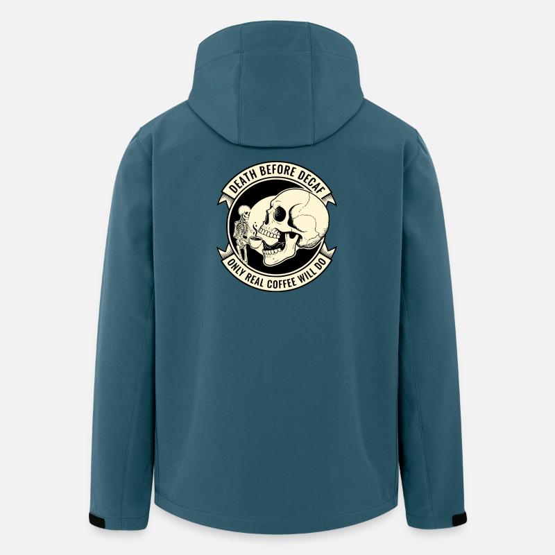 Death Before Decaf Skull Coffee - Men’s Recycled Softshell Jacket by Stanley/Stella - stargazer