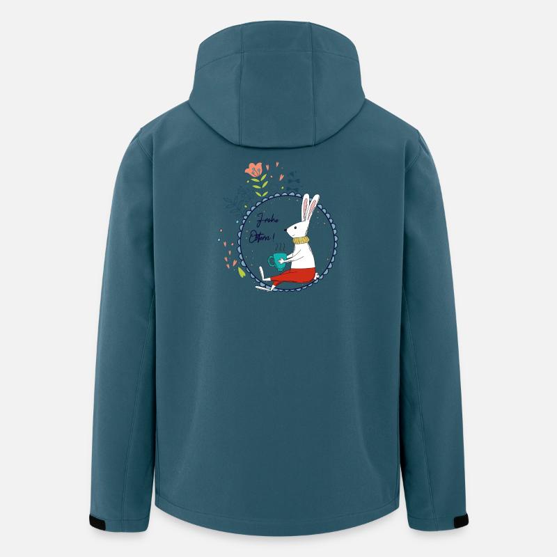 Easter bunny with tea cup - Men’s Recycled Softshell Jacket by Stanley/Stella - stargazer