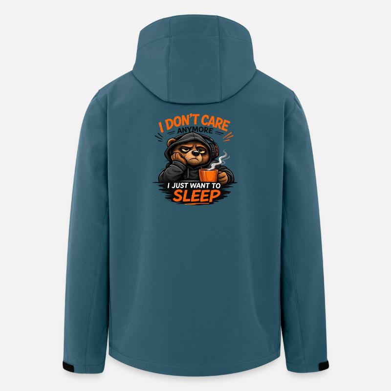 Grumpy Bear Sleep Tee Design - Men’s Recycled Softshell Jacket by Stanley/Stella - stargazer
