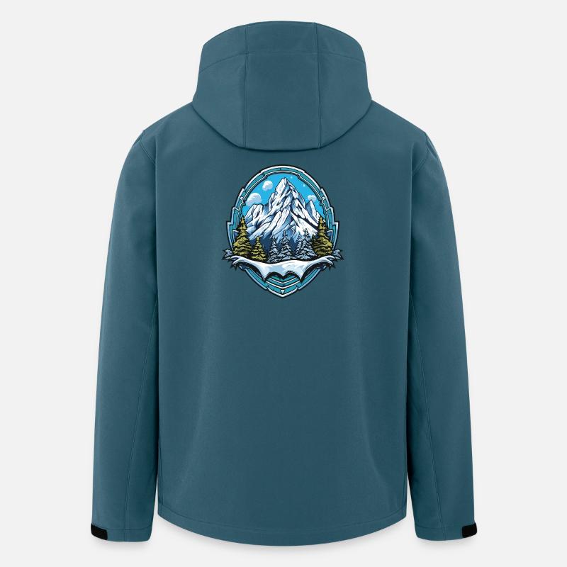 Berge Gebirge - Recycelte Männer Softshell-Jacke von Stanley/Stella - Dunkles Petrol