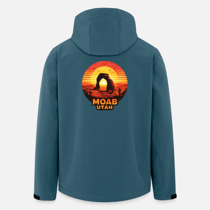 Moab Utah Wüsten Sunset Motiv - Recycelte Männer Softshell-Jacke von Stanley/Stella - Dunkles Petrol