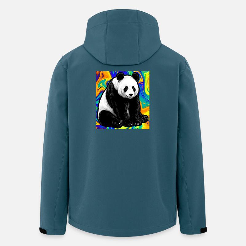 Panda - Recycelte Männer Softshell-Jacke von Stanley/Stella - Dunkles Petrol