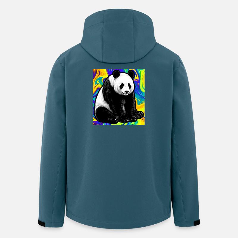 Panda - Recycelte Männer Softshell-Jacke von Stanley/Stella - Dunkles Petrol