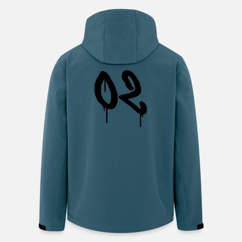 Nummer 02 Urbaner Graffiti-Stil - Recycelte Männer Softshell-Jacke von Stanley/Stella - Dunkles Petrol