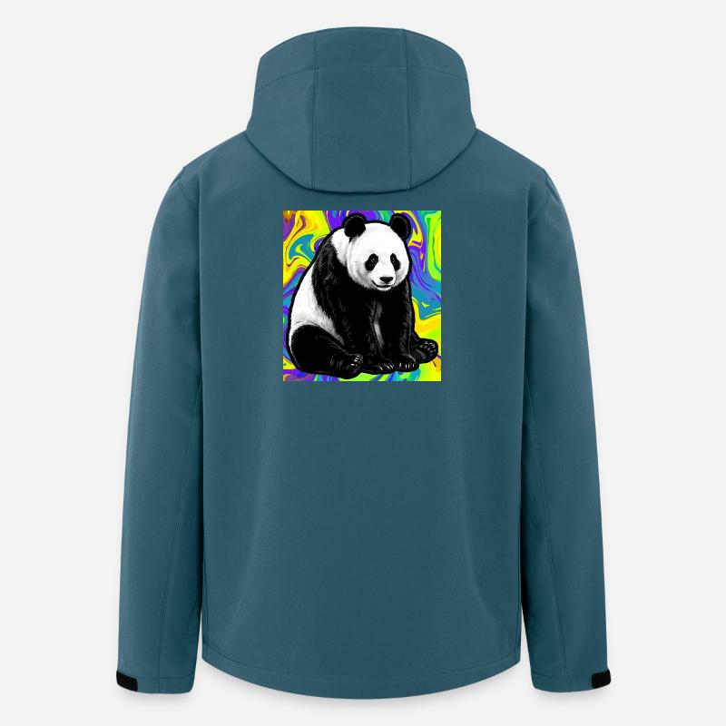 Panda - Recycelte Männer Softshell-Jacke von Stanley/Stella - Dunkles Petrol
