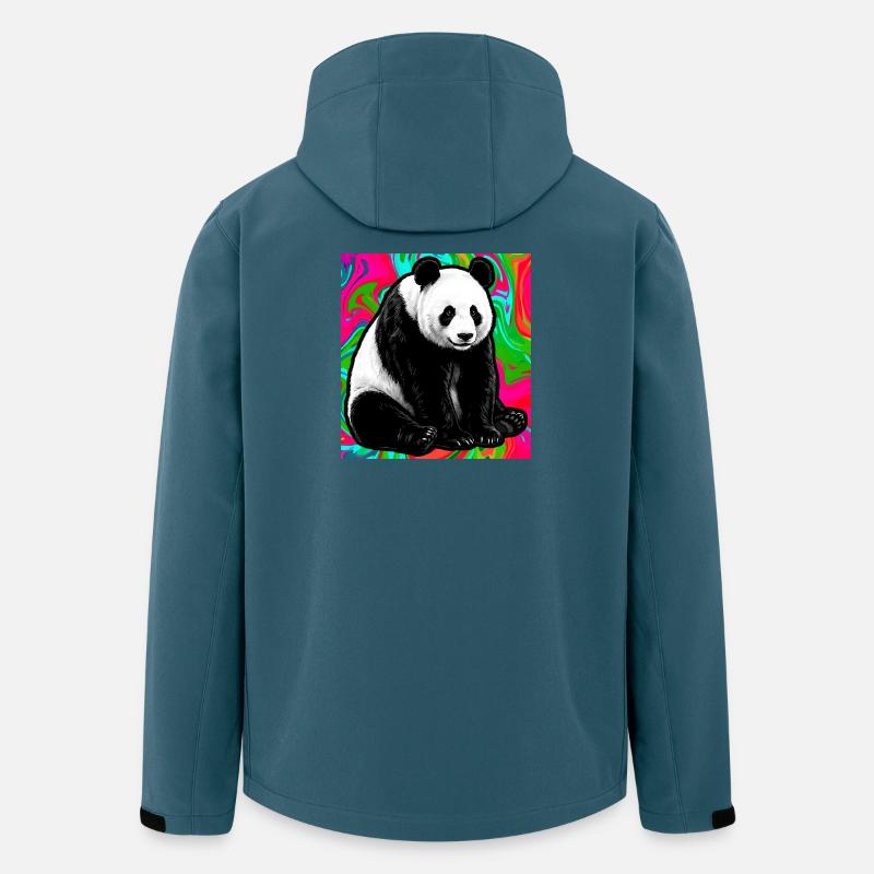 Panda - Recycelte Männer Softshell-Jacke von Stanley/Stella - Dunkles Petrol