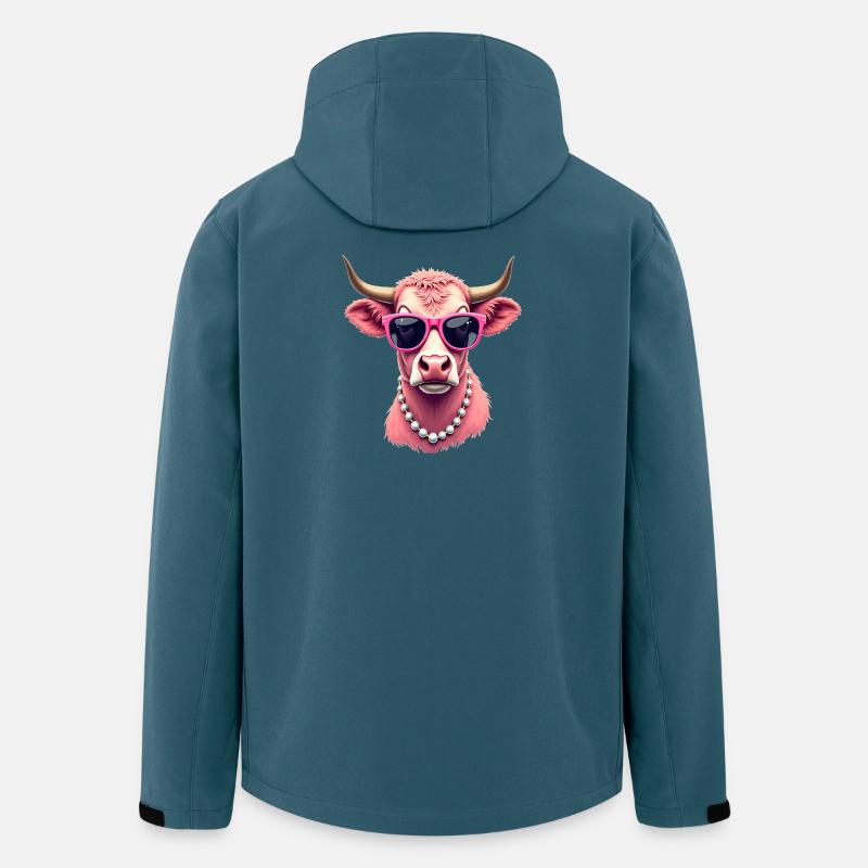Vache - Veste softshell homme en polyester recyclé Stanley/Stella - bleu pétrole foncé