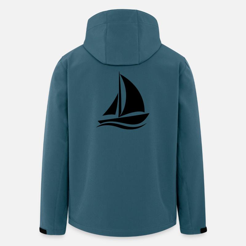 Segelboot - Recycelte Männer Softshell-Jacke von Stanley/Stella - Dunkles Petrol