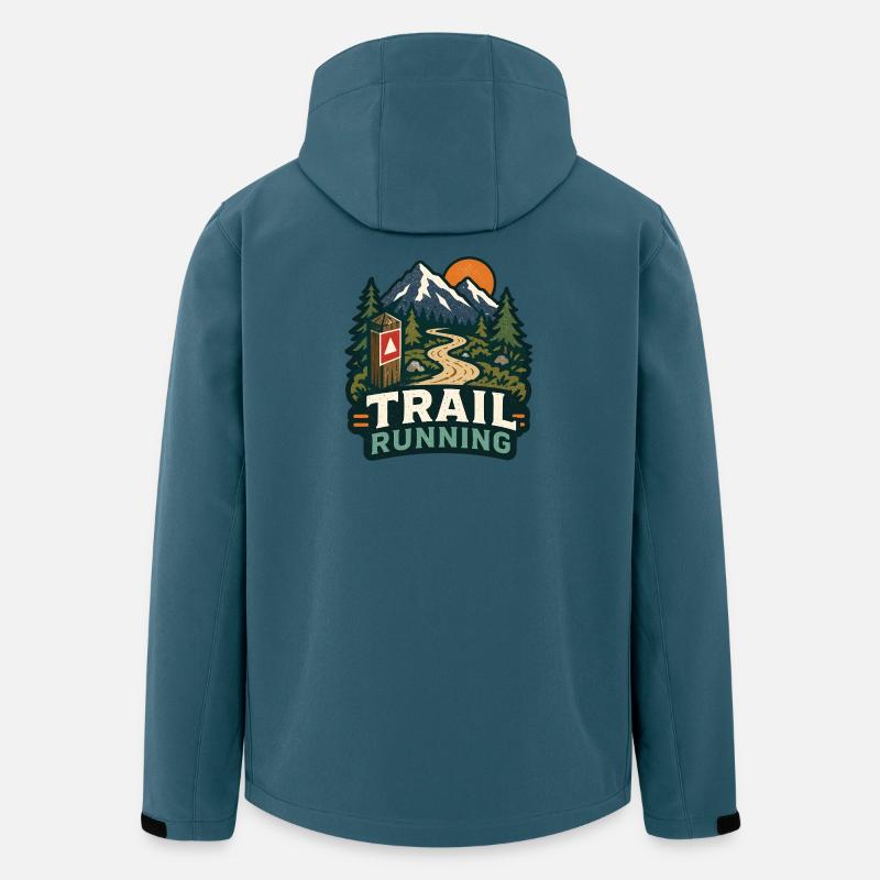 Trailrunning - Recycelte Männer Softshell-Jacke von Stanley/Stella - Dunkles Petrol