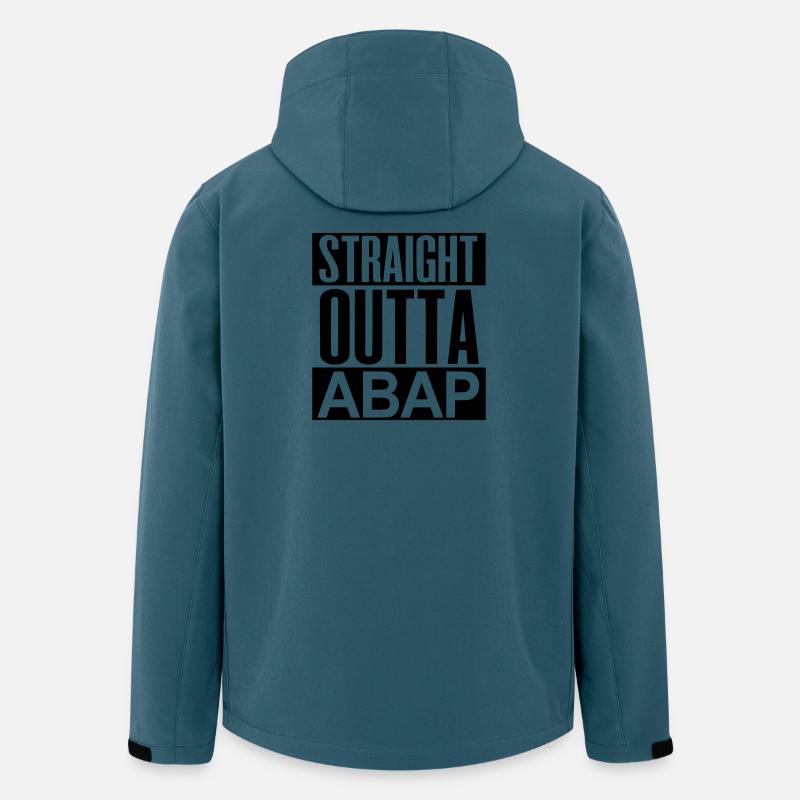 StraightOuttaABAP - Recycelte Männer Softshell-Jacke von Stanley/Stella - Dunkles Petrol