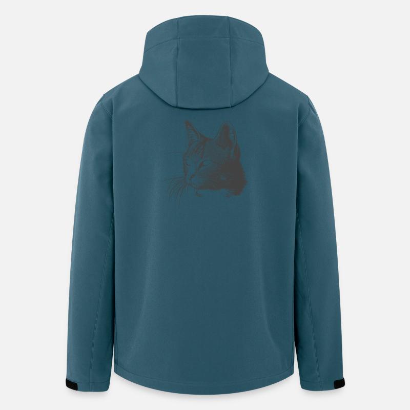 Katze - Recycelte Männer Softshell-Jacke von Stanley/Stella - Dunkles Petrol