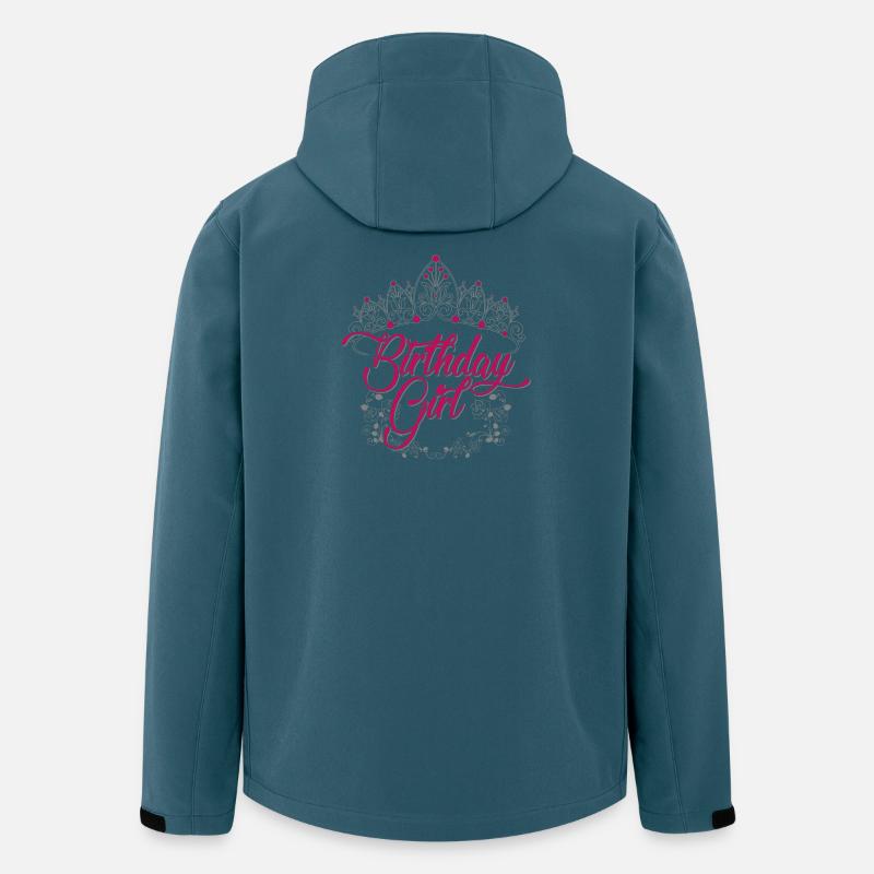 Geburtstagskind-Tiara-Schrift - Recycelte Männer Softshell-Jacke von Stanley/Stella - Dunkles Petrol