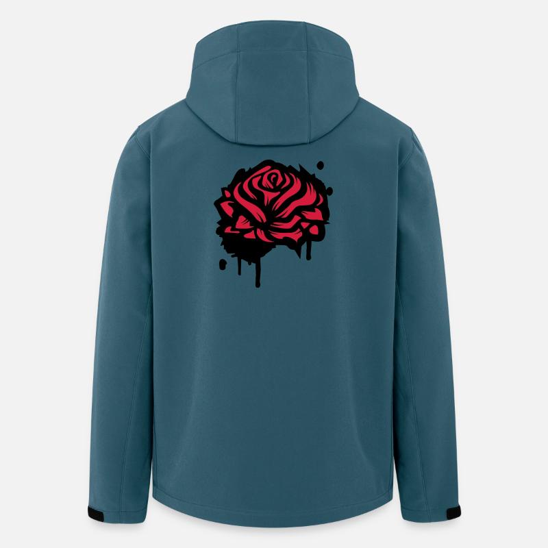 A rose as a graffiti - Men’s Recycled Softshell Jacket by Stanley/Stella - stargazer