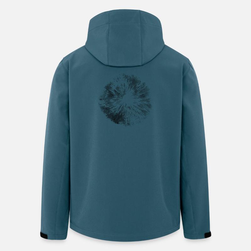 Sporenabdruck spore print - Recycelte Männer Softshell-Jacke von Stanley/Stella - Dunkles Petrol