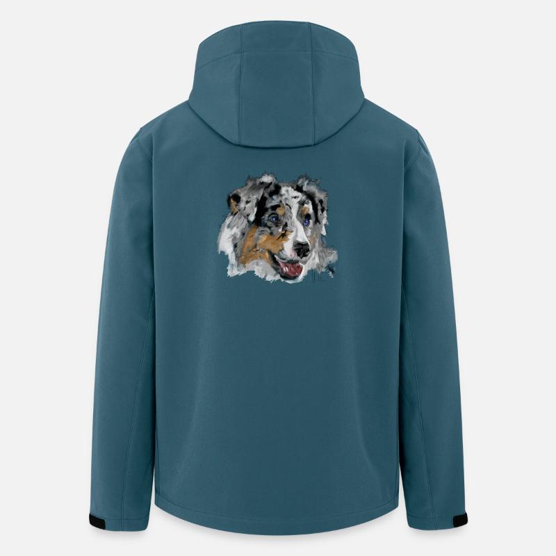 Australian Shepherd - Recycelte Männer Softshell-Jacke von Stanley/Stella - Dunkles Petrol
