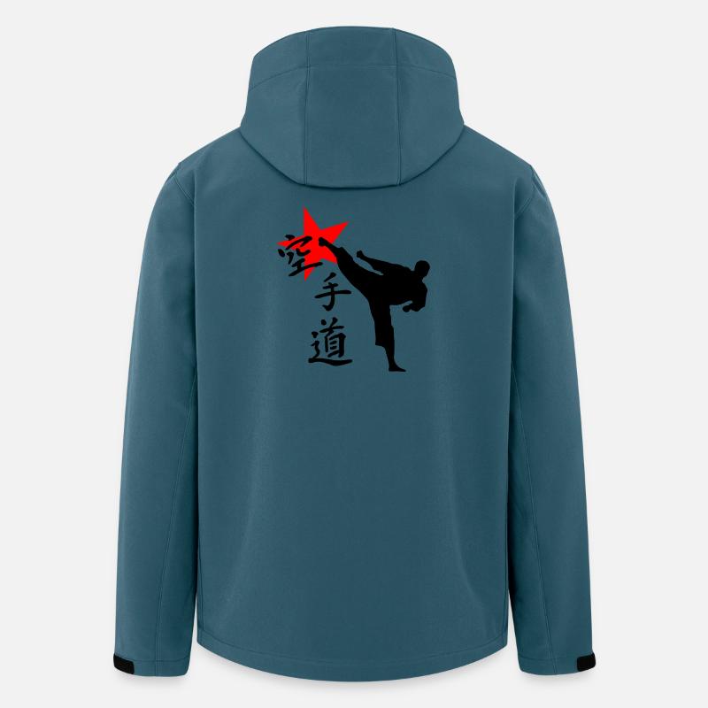Karate Kick Yokogeri - Recycelte Männer Softshell-Jacke von Stanley/Stella - Dunkles Petrol