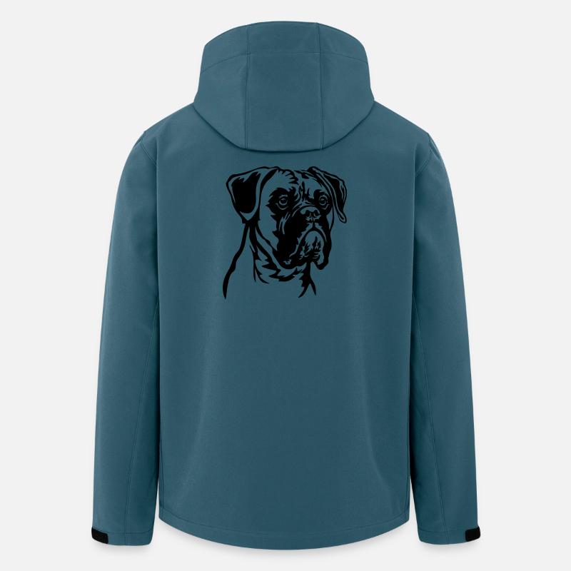 Boxer Kopf - Recycelte Männer Softshell-Jacke von Stanley/Stella - Dunkles Petrol