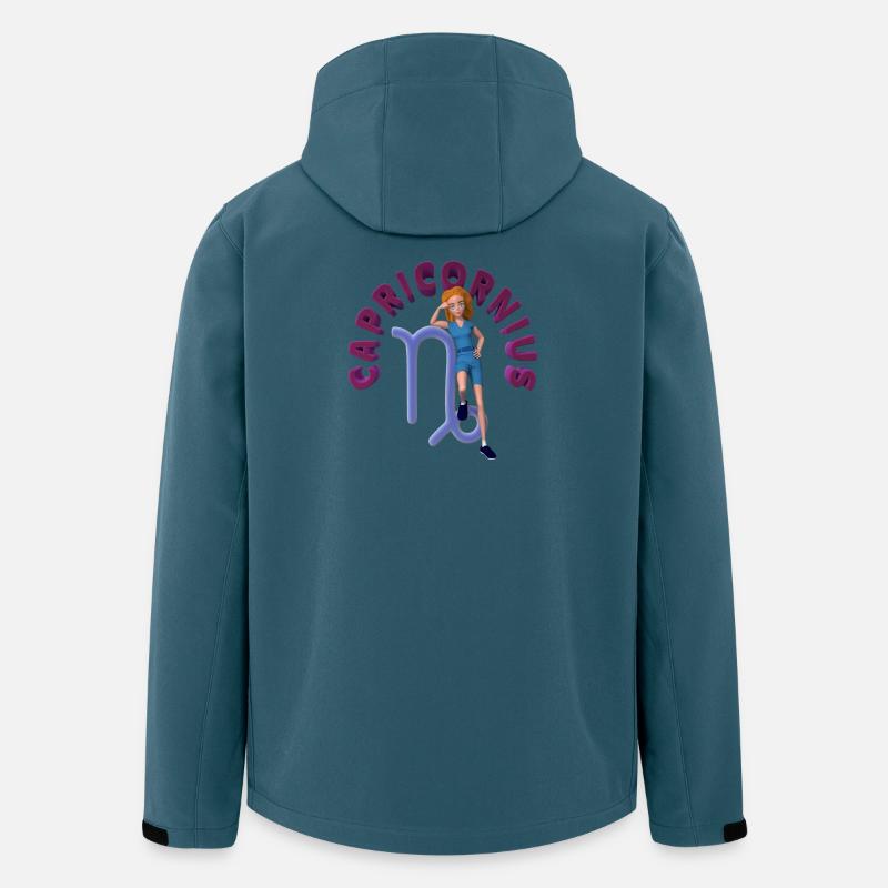 Astrologisches Steinbock-Design für Jugendmode - Recycelte Männer Softshell-Jacke von Stanley/Stella - Dunkles Petrol