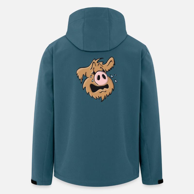 Schweinehund heulend - Recycelte Männer Softshell-Jacke von Stanley/Stella - Dunkles Petrol