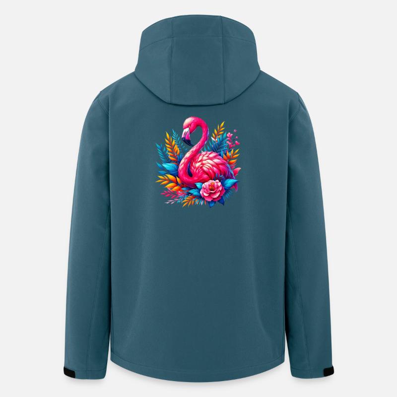 Flamant - Veste softshell homme en polyester recyclé Stanley/Stella - bleu pétrole foncé