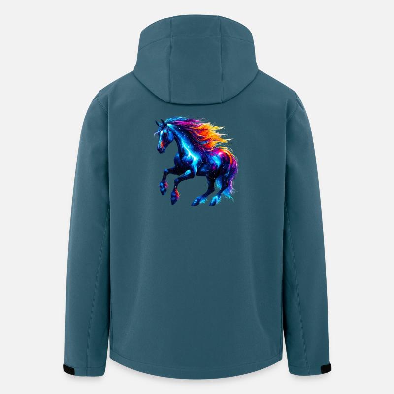 Pferd - Recycelte Männer Softshell-Jacke von Stanley/Stella - Dunkles Petrol