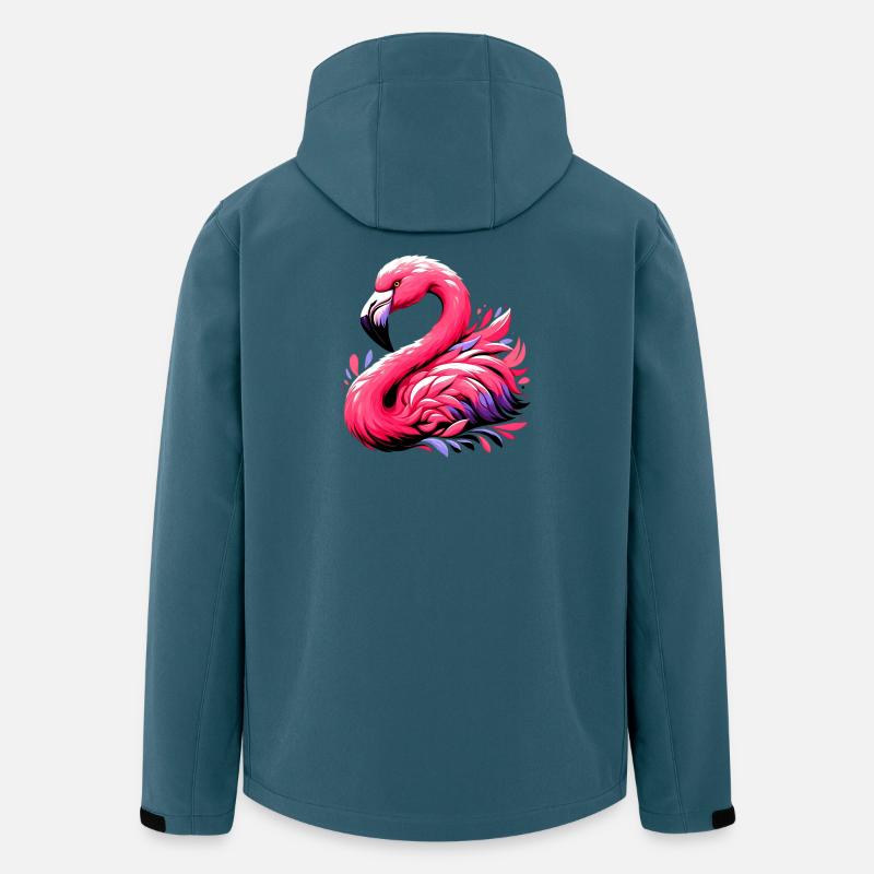 Flamingo - Recycelte Männer Softshell-Jacke von Stanley/Stella - Dunkles Petrol