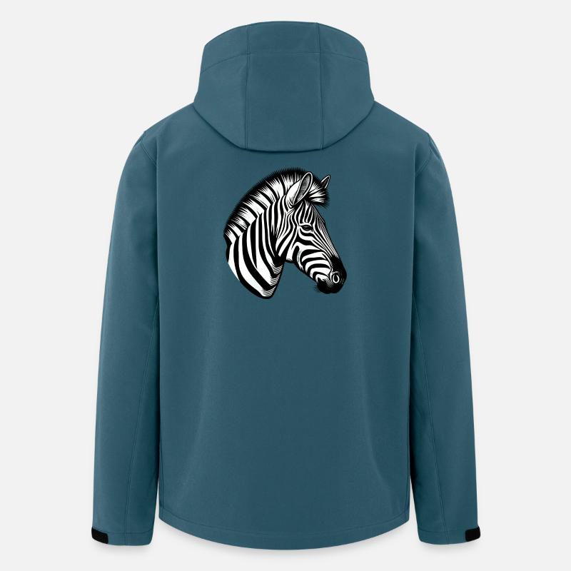 Zebra - Recycelte Männer Softshell-Jacke von Stanley/Stella - Dunkles Petrol