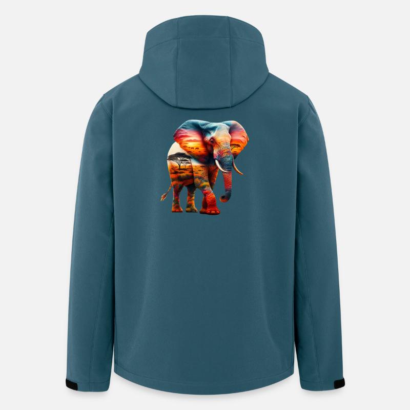 Elefant - Recycelte Männer Softshell-Jacke von Stanley/Stella - Dunkles Petrol
