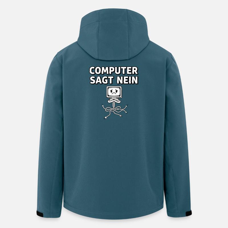 Computer Sagt Nein - Recycelte Männer Softshell-Jacke von Stanley/Stella - Dunkles Petrol
