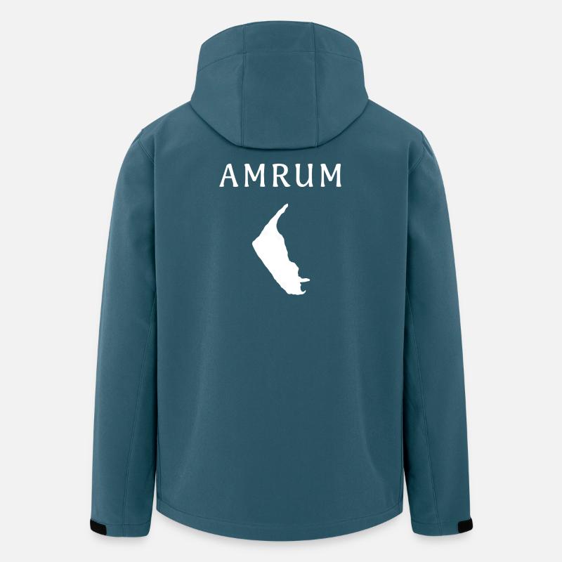 Amrum – votre île allemande - Veste softshell homme en polyester recyclé Stanley/Stella - bleu pétrole foncé
