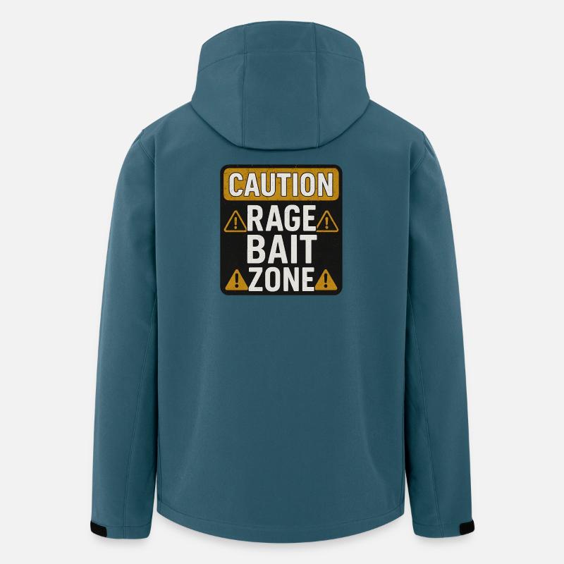 Caution Rage Zone, Funny Sarcastic Saying  - Men’s Recycled Softshell Jacket by Stanley/Stella - stargazer