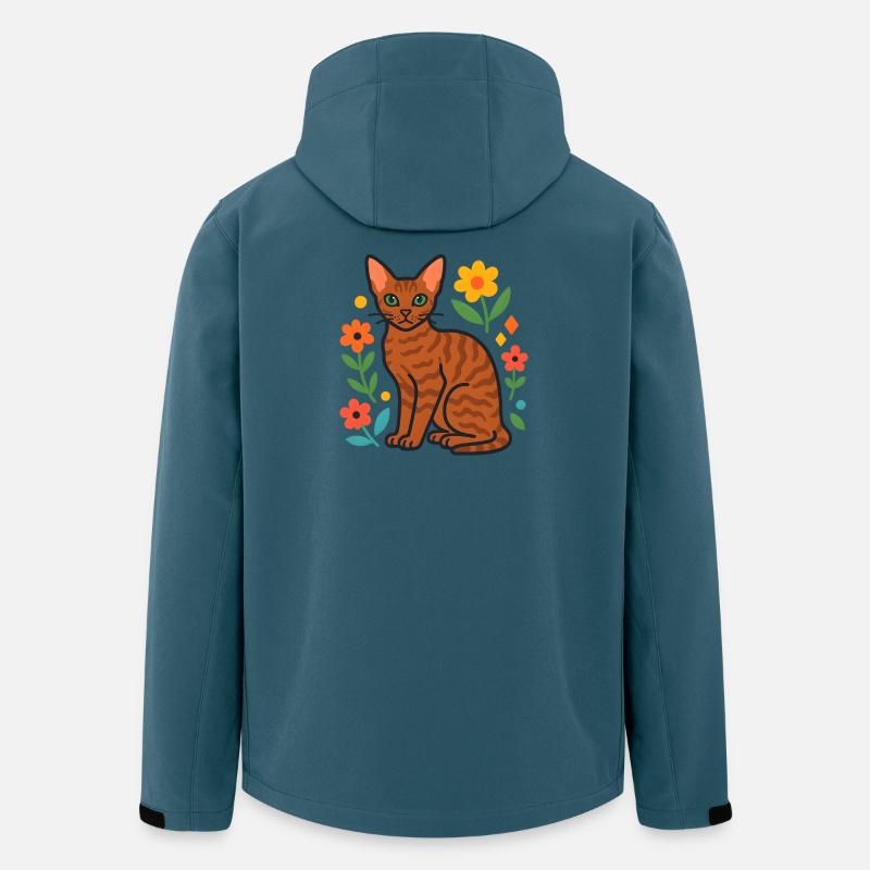 Devon Rex's cat in flower parade - Men’s Recycled Softshell Jacket by Stanley/Stella - stargazer