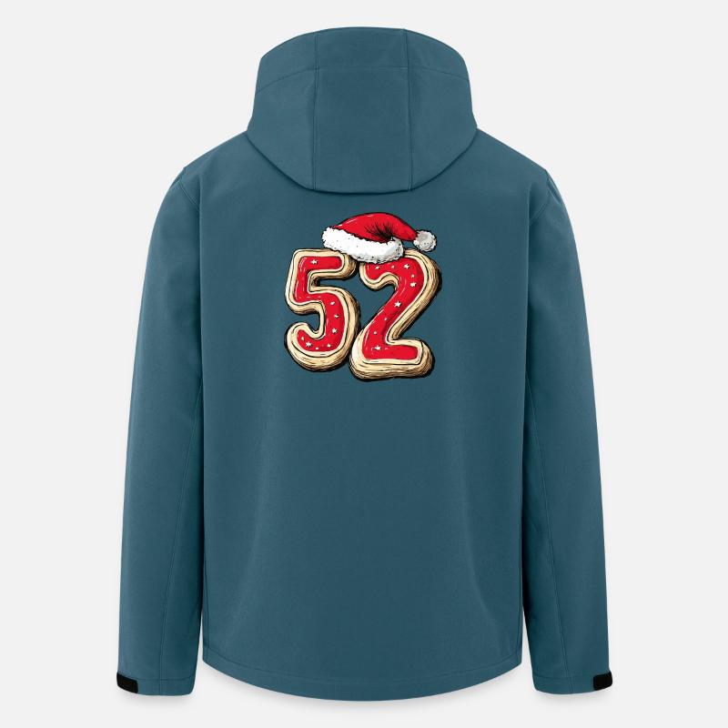 52 Zahl Keks Weihnachten - Recycelte Männer Softshell-Jacke von Stanley/Stella - Dunkles Petrol