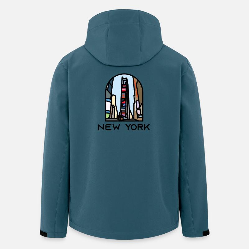 New York - Times Square - Recycelte Männer Softshell-Jacke von Stanley/Stella - Dunkles Petrol