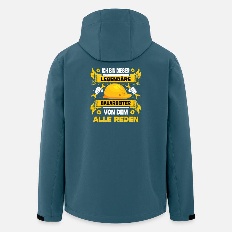 Bauleiter Geschenke Bauarbeiter Strassenbau - Recycelte Männer Softshell-Jacke von Stanley/Stella - Dunkles Petrol