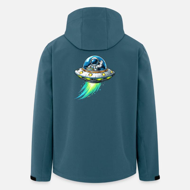 UFO-Astronaut im Funkenflug - Recycelte Männer Softshell-Jacke von Stanley/Stella - Dunkles Petrol