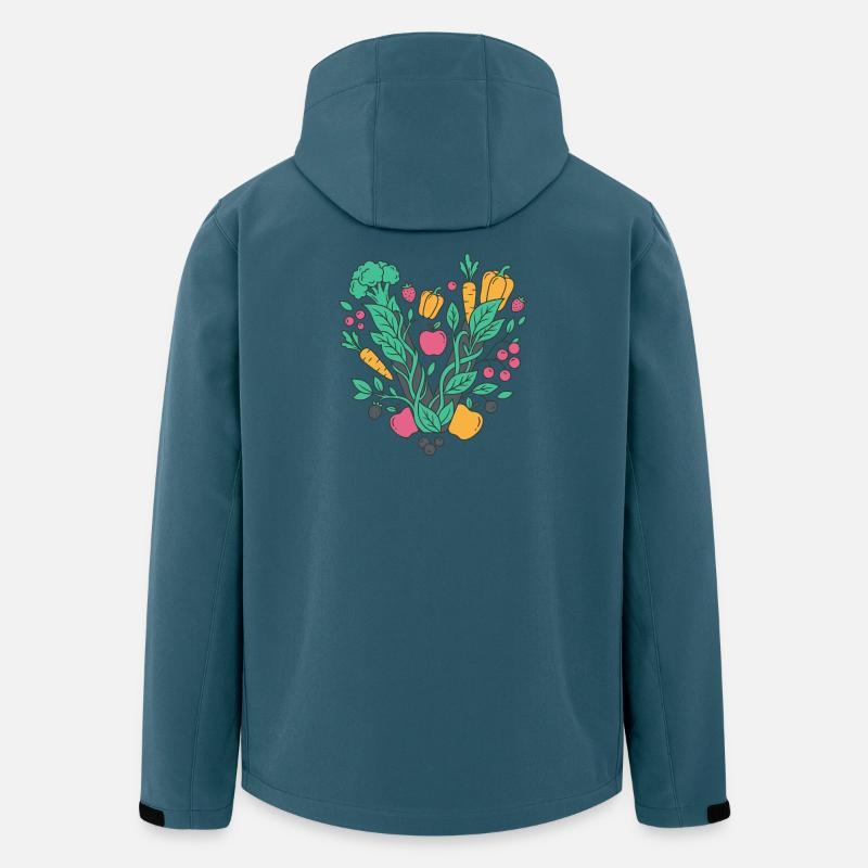 Frisches Garten-Gemüse Motiv - Recycelte Männer Softshell-Jacke von Stanley/Stella - Dunkles Petrol