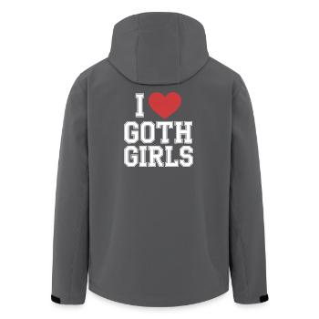 J’aime les filles gothiques - Veste softshell homme en polyester recyclé Stanley/Stella - charbon - Dos - AI Model Male 185 light (185cm)