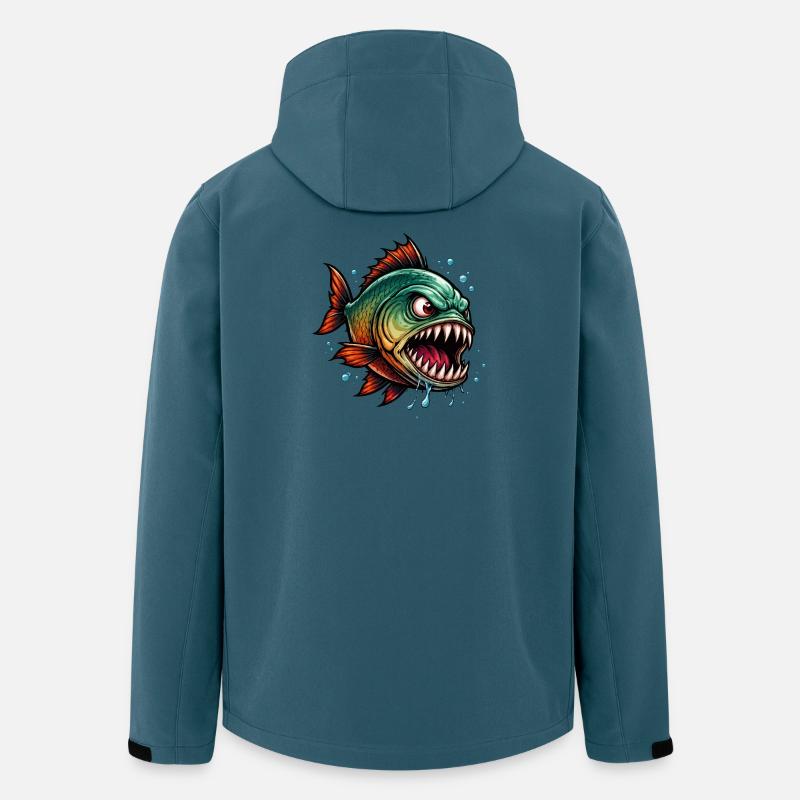 Piranha Tiefseejäger - Recycelte Männer Softshell-Jacke von Stanley/Stella - Dunkles Petrol