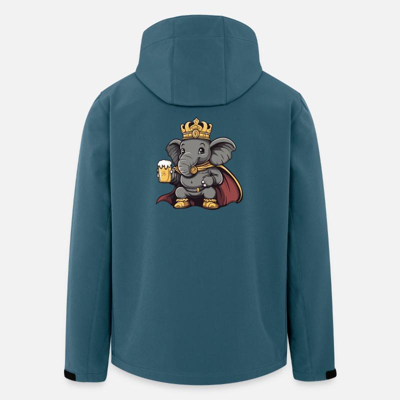 Elefant Bier König - Recycelte Männer Softshell-Jacke von Stanley/Stella - Dunkles Petrol